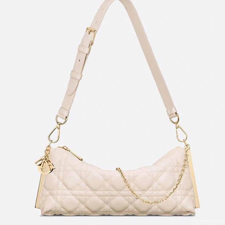 Cheap Bag Dior Beige Lambskin Cannage Club 0730 Luxury